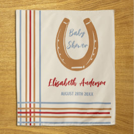 Tapiz Rustic Western Horseshoe Baby Shower