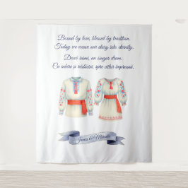 Tapiz Rústica Boda rumana Vestidos folclóricos tradicion