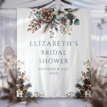 Rústica foto de fondo de la ducha de novia en invi