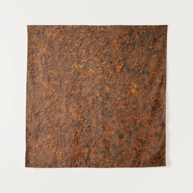 Tapiz Rusty Metalizado: Estética texturizada de hierro. (Anverso)