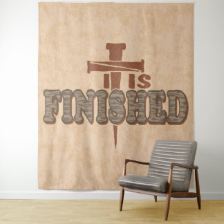 Tapiz Rusty Nails Cruz del Cristo Diseño Cristiano