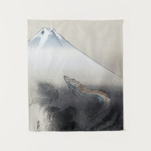 Tapiz Ryu Shoten: Dragón ascendente sobre Fuji, Japón