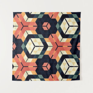 Tapiz Sables geométricas cuadradas hexagonales coloreada