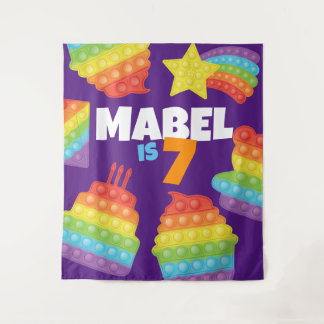 Tapiz ¡Sácalo! | Fondo de cumpleaños arcoiris