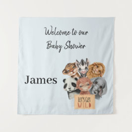 Tapiz Safari wildone baby ducha azul