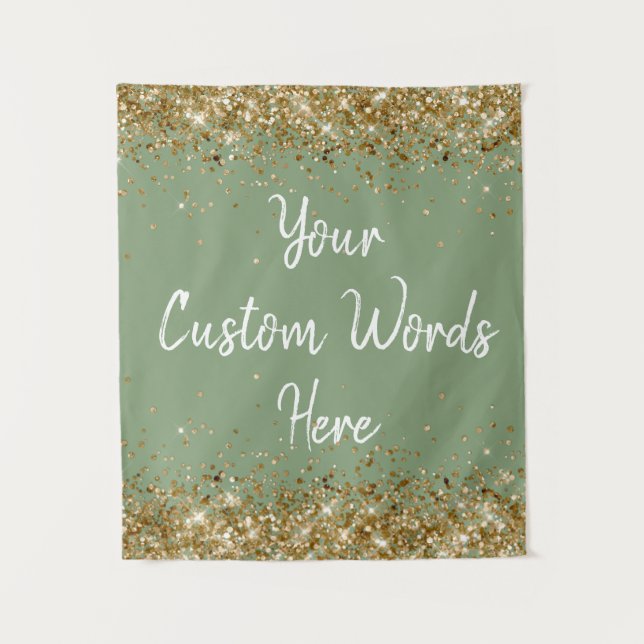 Tapiz Sage Green Backdrop Birday Party Photo Booth (Anverso)
