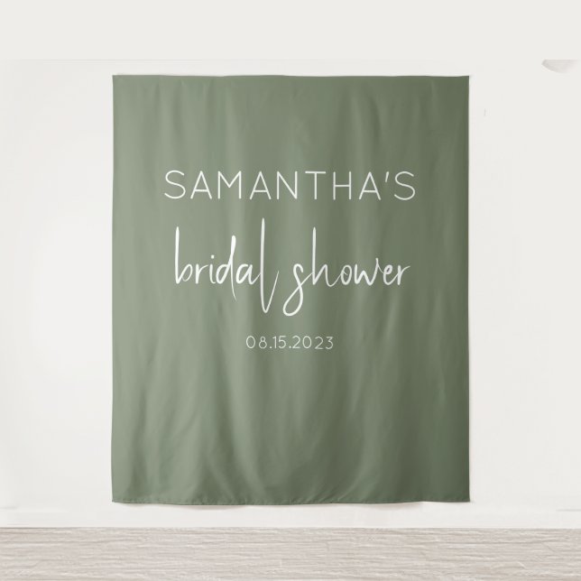 Tapiz Sage Green Bridal Shower (Anverso)