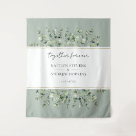 Tapiz Sage Green Eucalyptus  Boda Juntos Para Siempre 