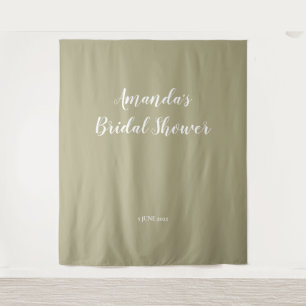Tapiz Sage Sage Script Bridal Shower