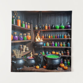 Tapiz Sala de poción de bruja refugio de alquimista mági