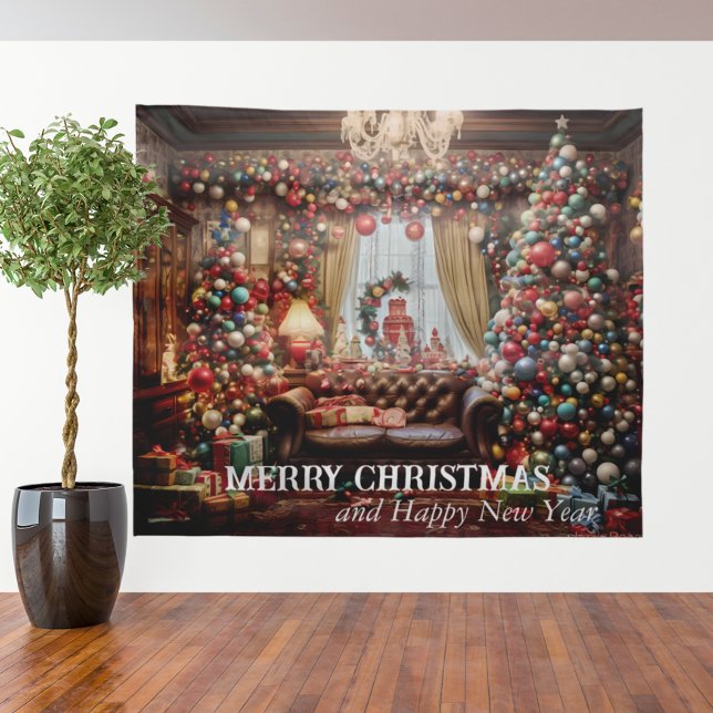 Tapiz Sala decorada con fotos de navidades de vacaciones (Subido por el creador)