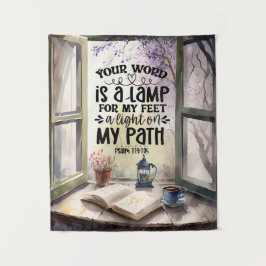 Tapiz Salmo 119:105 Tu palabra es un verso bíblico de la