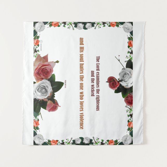 Tapiz Salmo 11:5, No hay violencia (Anverso (horizontal))