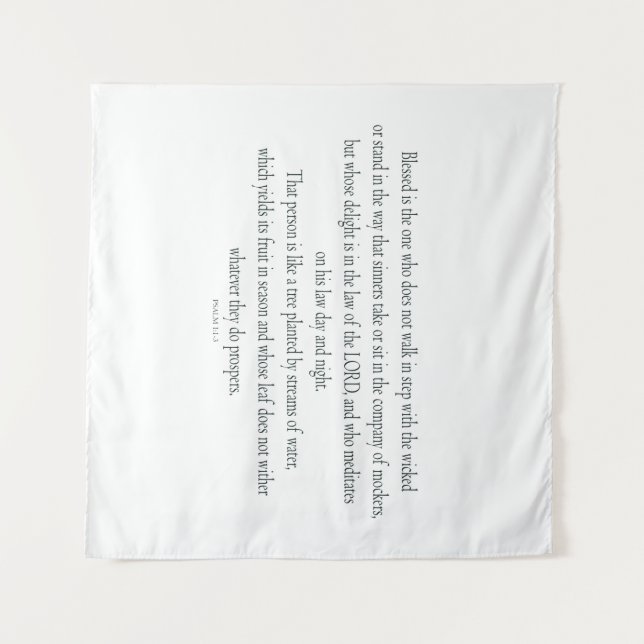 Tapiz Salmo 1, no camina al paso con los malvados (Anverso (horizontal))