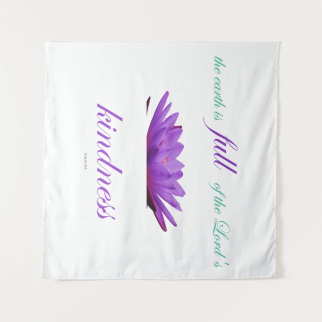 Tapiz salmo 33 amabilidad del loto púrpura (Anverso (horizontal))