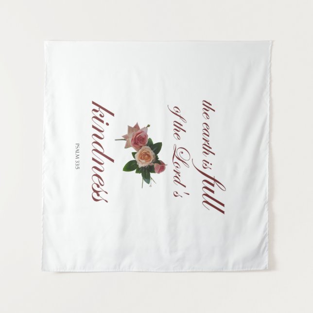 Tapiz Salmo-33, La Tierra está llena de la bondad del Se (Anverso (horizontal))