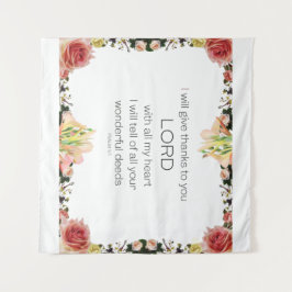 Tapiz Salmo de la Escritura 9, Floral