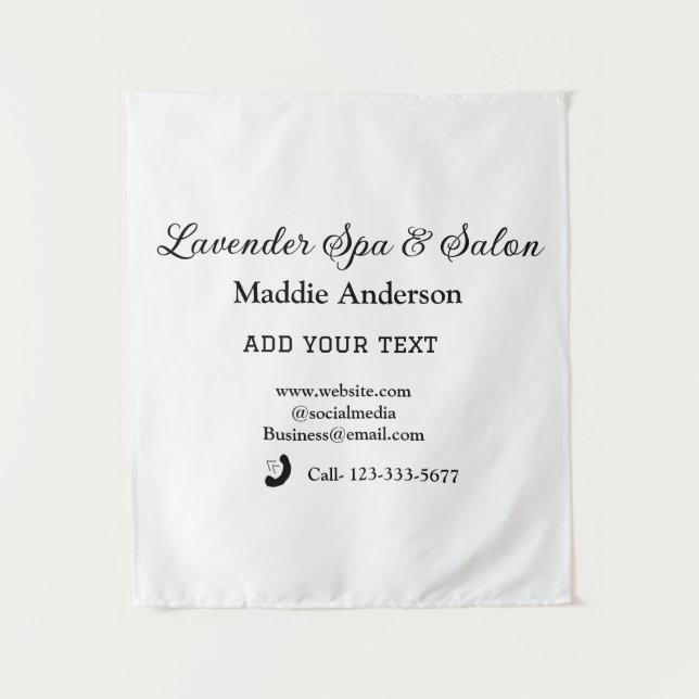 Tapiz salón spa de viajes playa de información turística (Anverso)