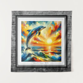 Tapiz Salto de delfín besado por el sol