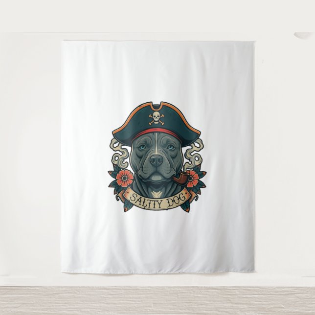 Tapiz Salty Dog Pitbull (Anverso)