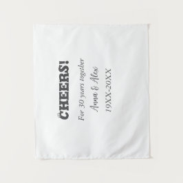 Tapiz Saludos a los 30 años juntos aniversario agregar n