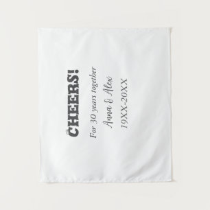 Tapiz Saludos a los 30 años juntos aniversario agregar n