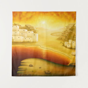 Tapiz "Salvación" - Oriente Medio, pintura oriental al a