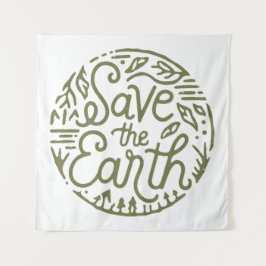 Tapiz Salvar la estética verde de la tierra