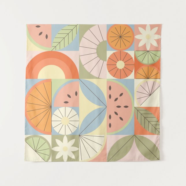 Tapiz Sandía de cítricos de verano: Resumen de la placa  (Anverso)