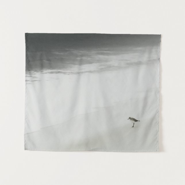 Tapiz Sandpiper costero en la playa (Anverso (horizontal))