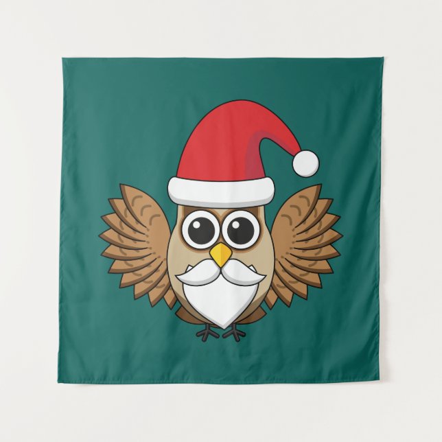 Tapiz Santa Claus Owl (Anverso)