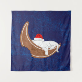 Tapiz Santa Kitty y la Luna de Gingerbread