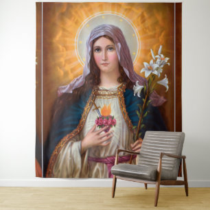 Tapiz Santa Madre María Corazón Inmaculado, Santa María,