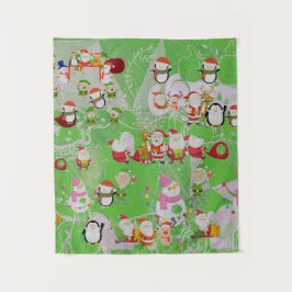 Tapiz Santa Magical Green New Year