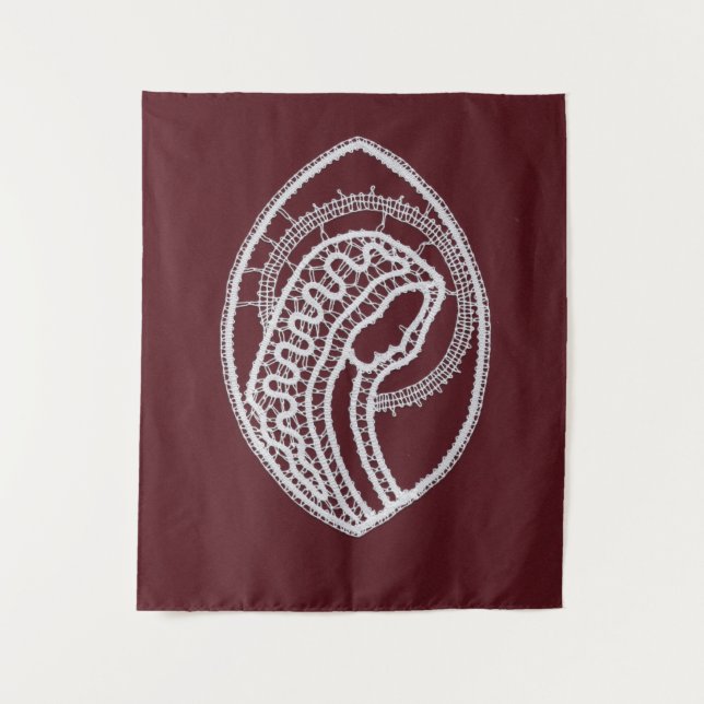 Tapiz Santa María de la Virgen, encaje (Anverso)