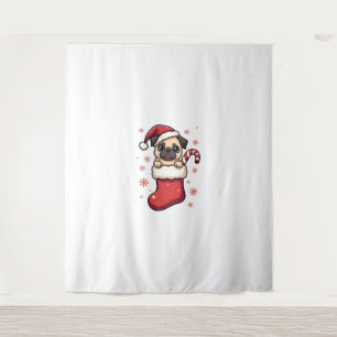 Tapiz Santa Pug Delight