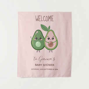 Tapiz Santo Guacamole Aguacate Rosa Baby Shower
