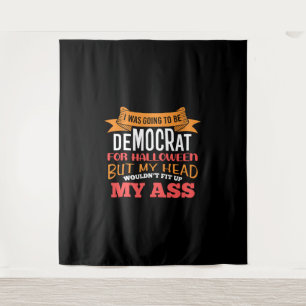 Tapiz Sarcasmo político demócrata de Halloween