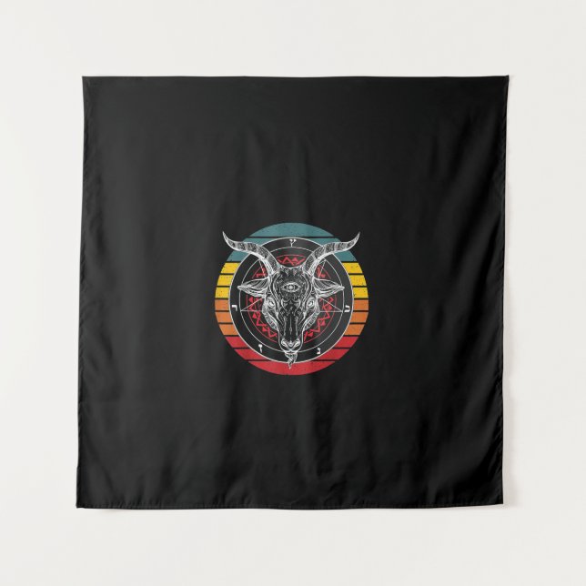 Tapiz Satan Goat, regalo de cabra (Anverso)