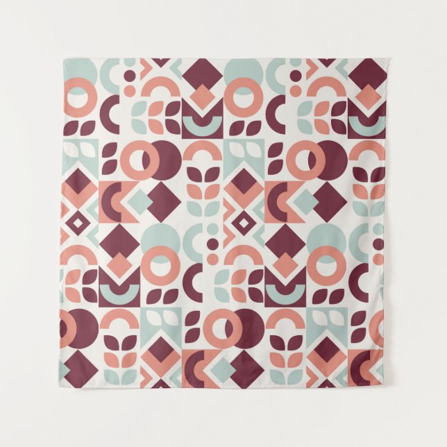 Tapiz Scandinavian pattern design. Simple modern retro b (Anverso)