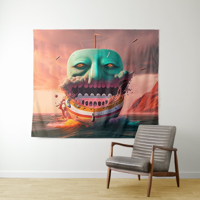 Tapiz Scary boat (In situ (horizontal))