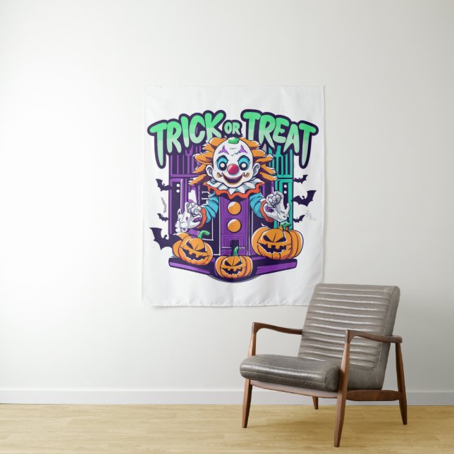 Tapiz Scary Clown Halloween (In situ)