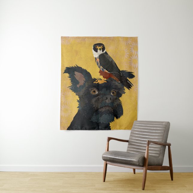 TAPIZ SCHNAUZER Y HALCÓN (In situ)