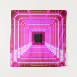 Tapiz Sci-Fi Retro 3D: Ilustracion De Arte Pop