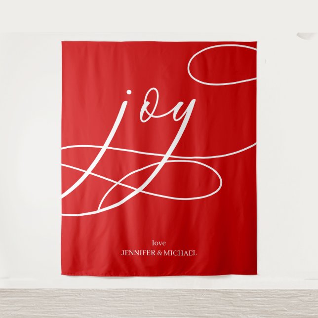 Tapiz Script Minimal Joy Christmas backdrop (Anverso)