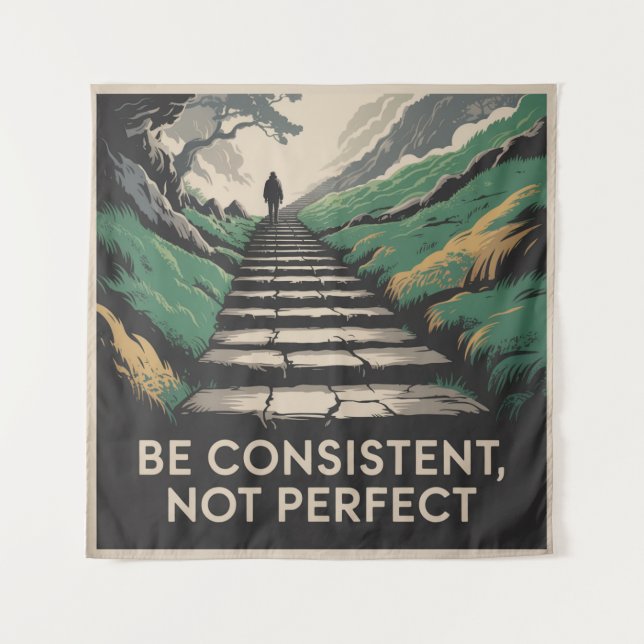Tapiz Sé constante, no perfecto (Anverso)