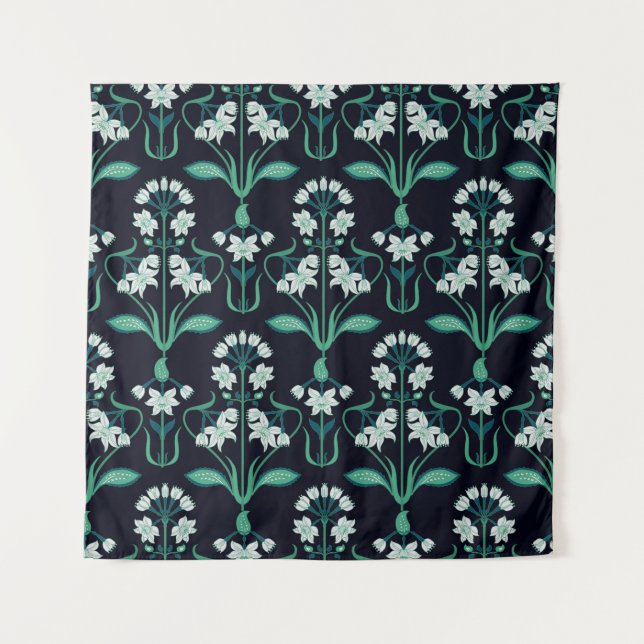 Tapiz seamless abstract art nouveau floral pattern (Anverso)