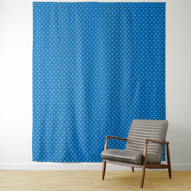 Tapiz Seamless blue background polka dot pattern  (In situ)