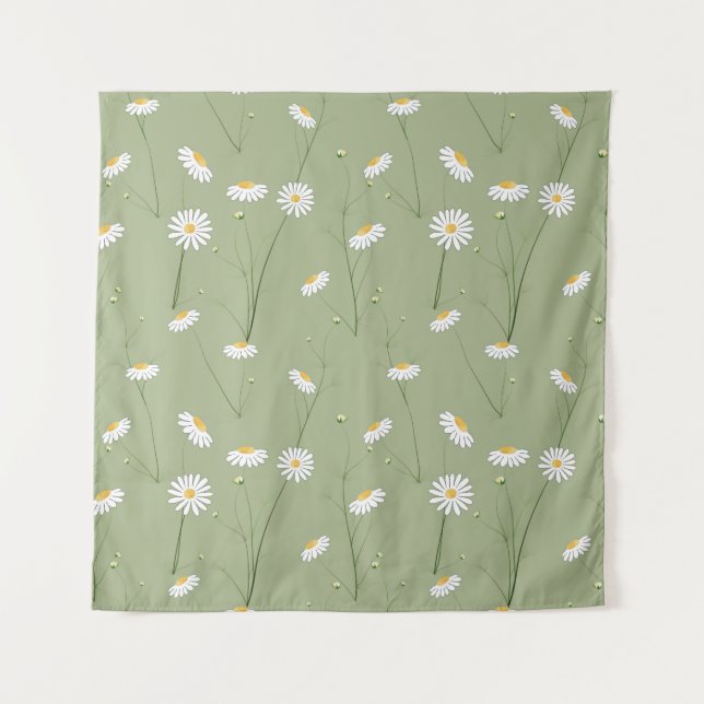 Tapiz Seamless floral pattern background with cosmos flo (Anverso)