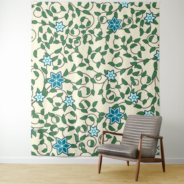 Tapiz Seamless floral pattern on beige background (In situ)
